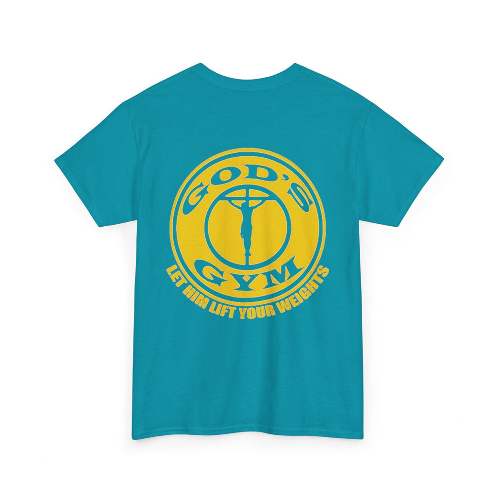 God's Gym T-Shirt — "Let Him Lift Your Weights" Christian Fitness Tee Printify