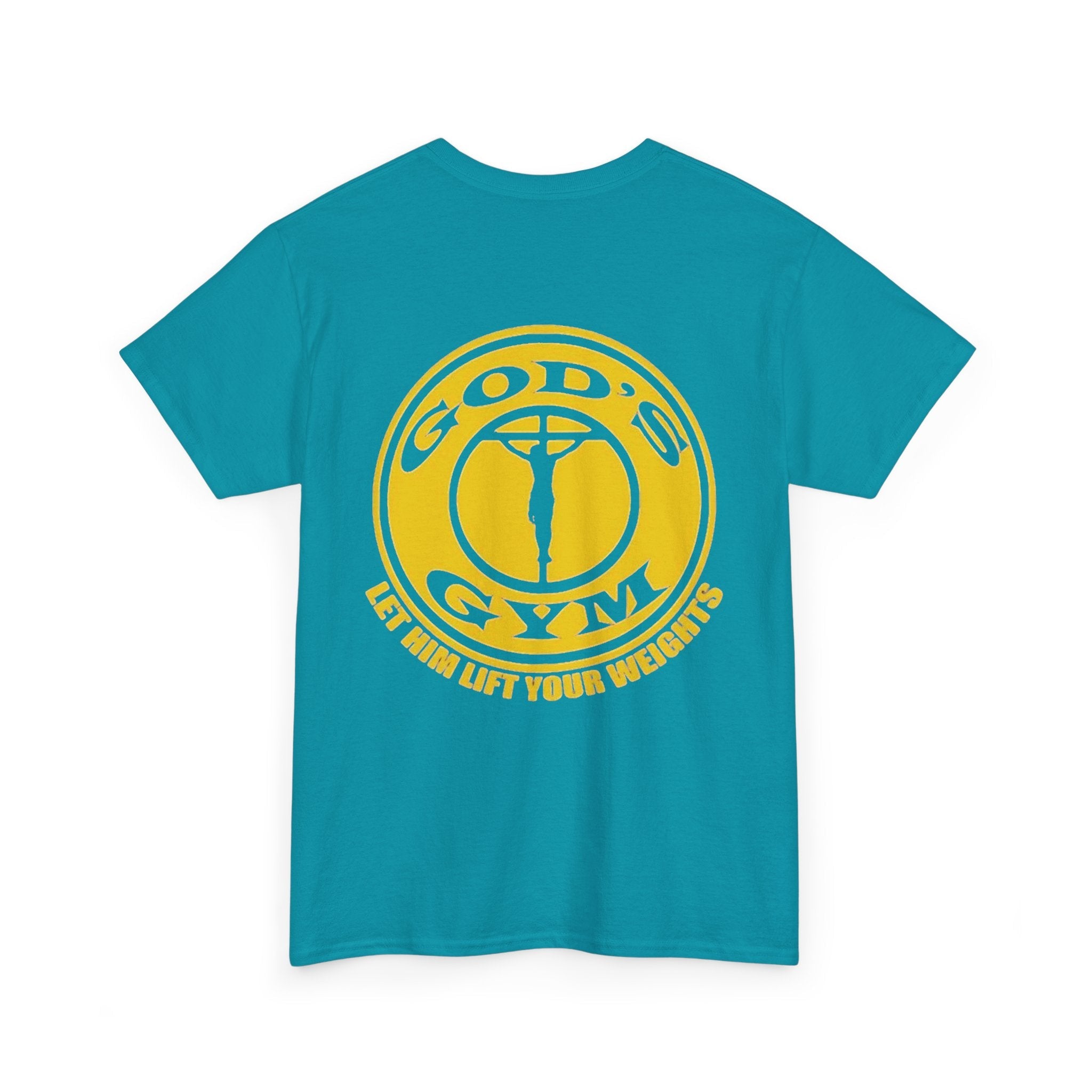 God's Gym T-Shirt — "Let Him Lift Your Weights" Christian Fitness Tee Printify