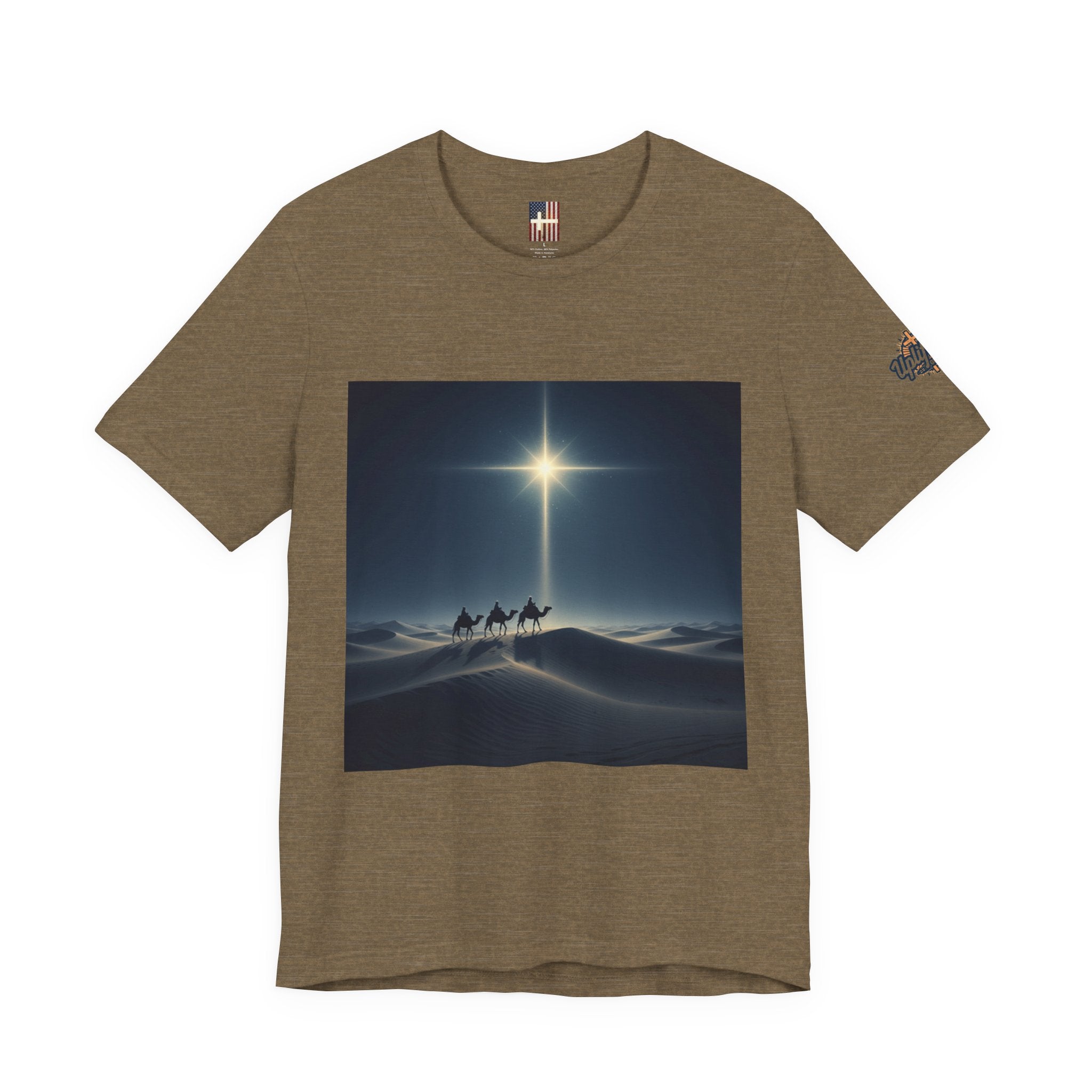 3 Wise Men T-shirt – Magi Camels Nativity Journey Christian Christmas T-shirt for Epiphany Faith & Holy Night Printify