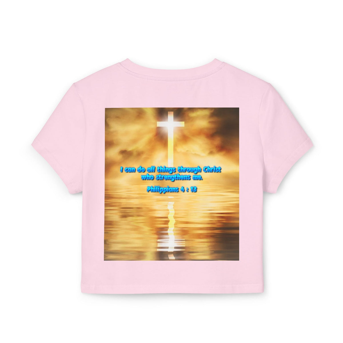 Women's Baby Tee - Phillipians 4:13 Bible Verse Religious Design Printify