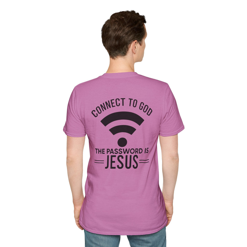 Connect to God T-shirt - WIFI Password is Jesus - Funny Christian Faith T-shirt Printify