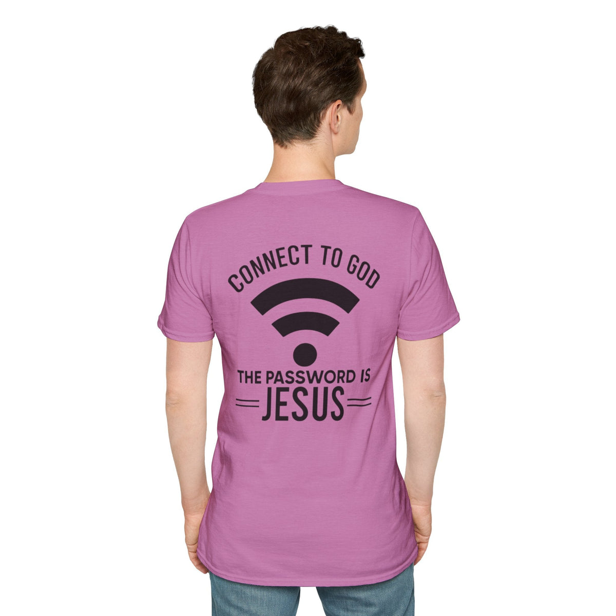 Connect to God T-shirt - WIFI Password is Jesus - Funny Christian Faith T-shirt Printify