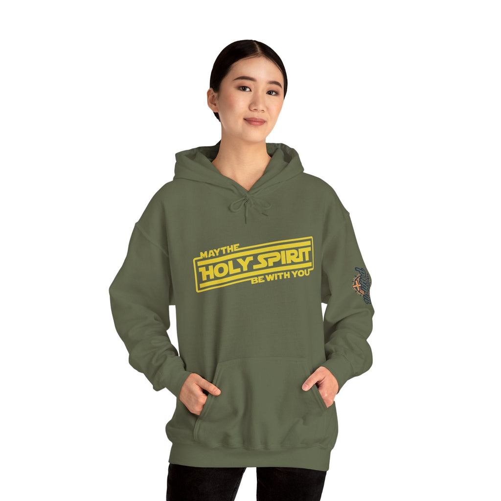 May the Holy Spirit Be With You Hoodie - Christian Star Wars Parody Hoodie Printify