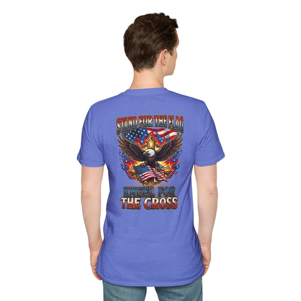 Stand for the Flag Kneel for the Cross T-shirt | Patriotic Eagle T-shirt Printify