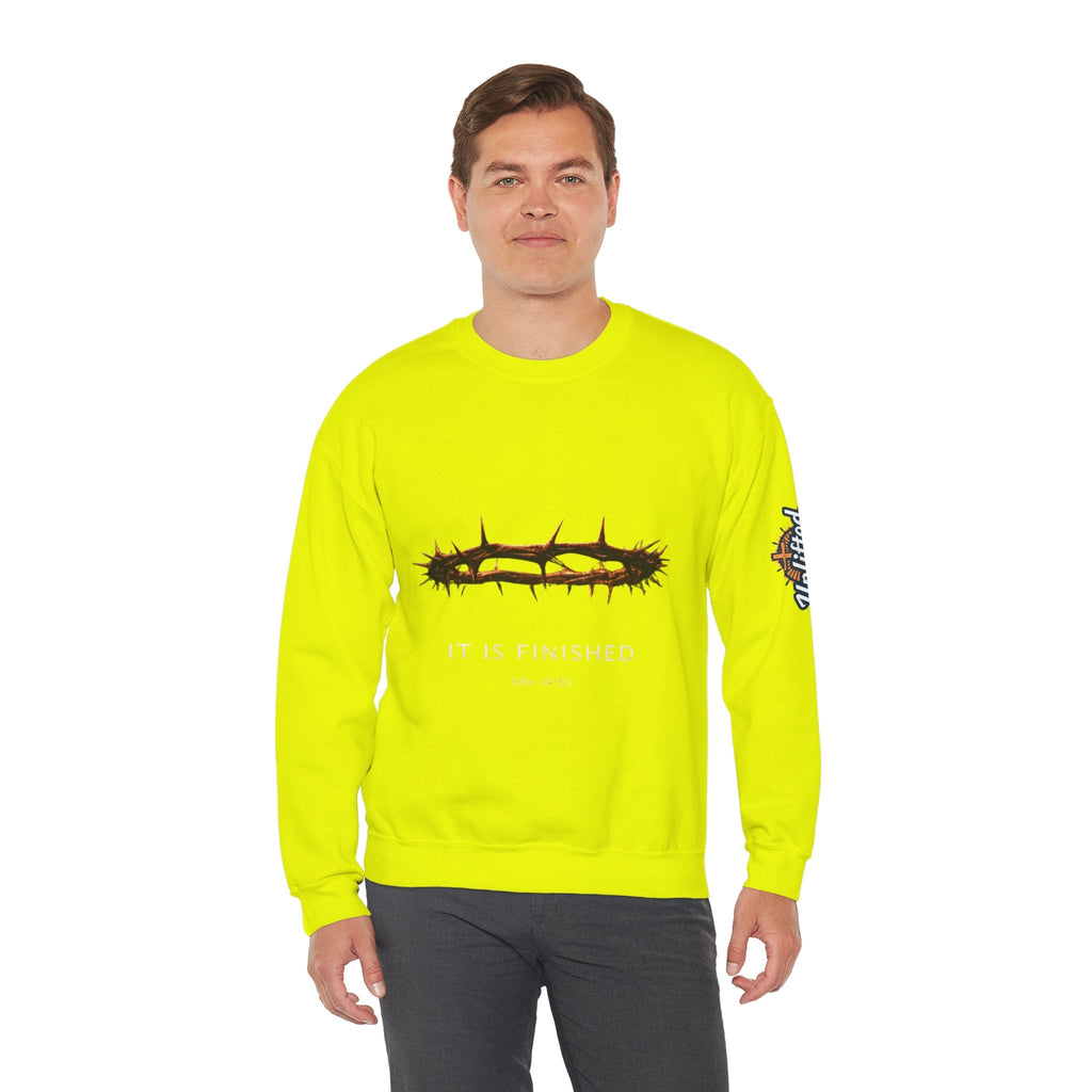 It Is Finished Crown of Thorns Sweatshirt — Christian John 19:30 Faith Sweatshirt Printify