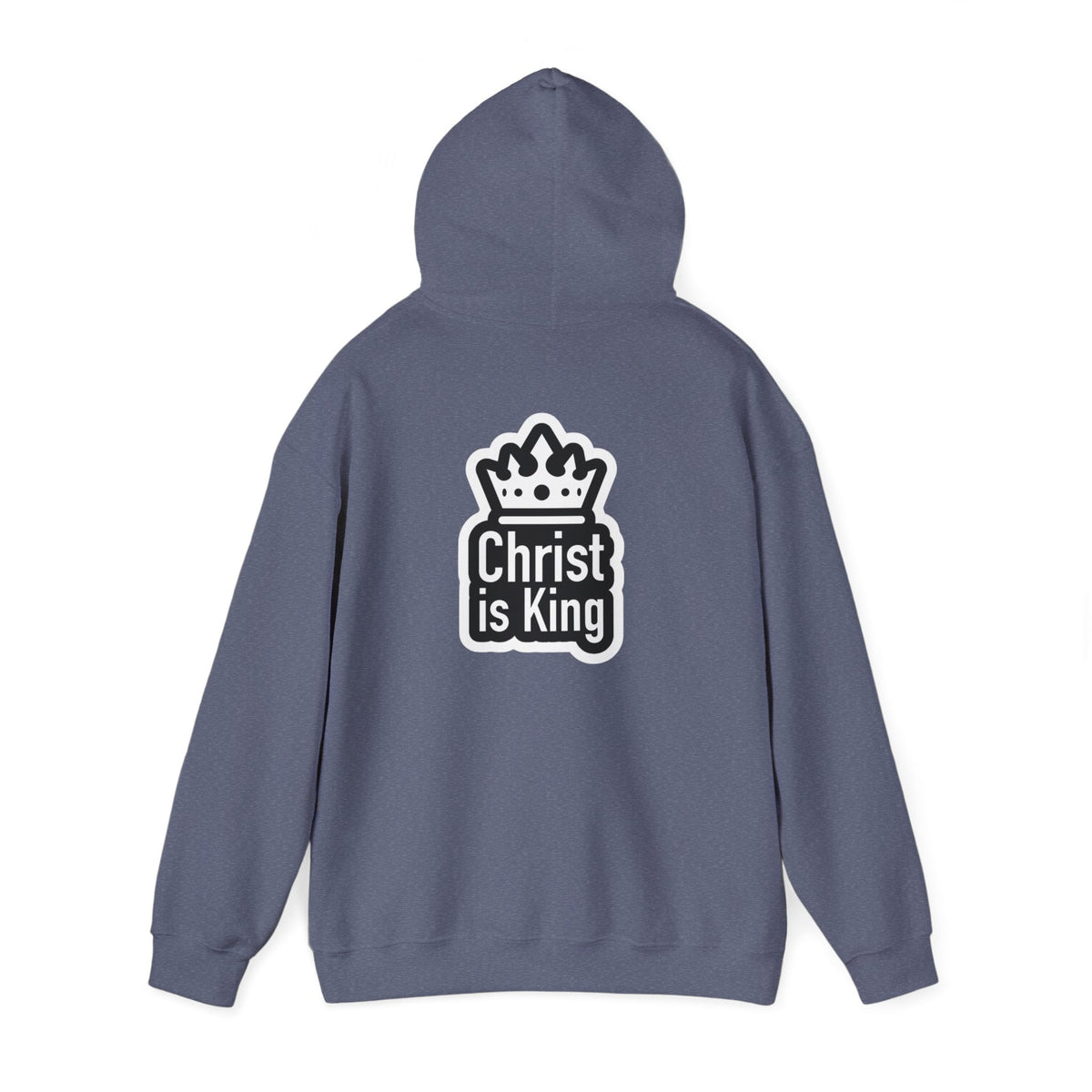 Christ is King Hoodie – Bold Crown & Cross Christian Sweatshirt for Unshakable Faith Printify