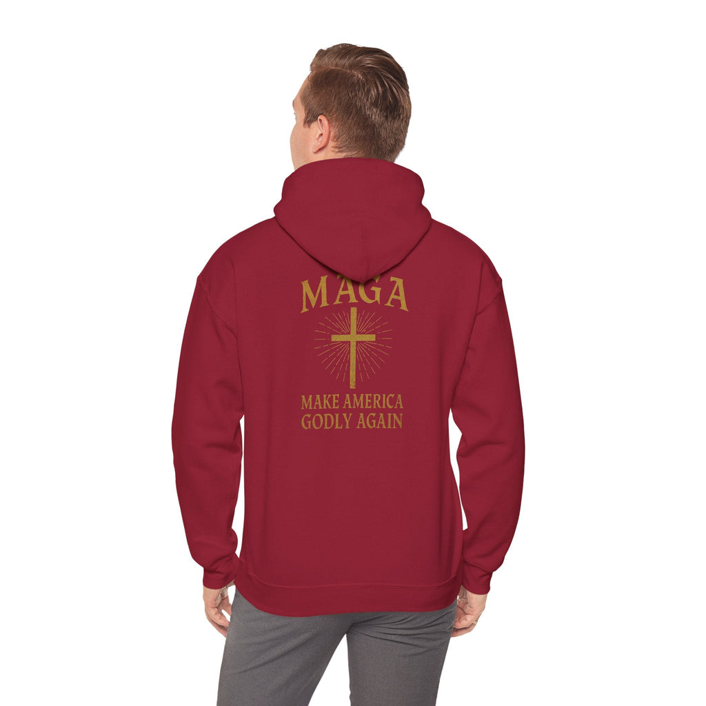 Make America Godly Again Hoodie – MAGA Christian Patriotic Sweatshirt for Biblical Values & Freedom Printify