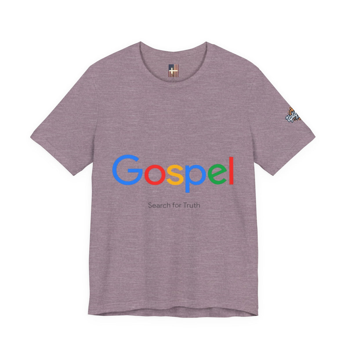 Gospel Graphic Tee — "Gospel" Colorful Logo Christian T-Shirt Printify