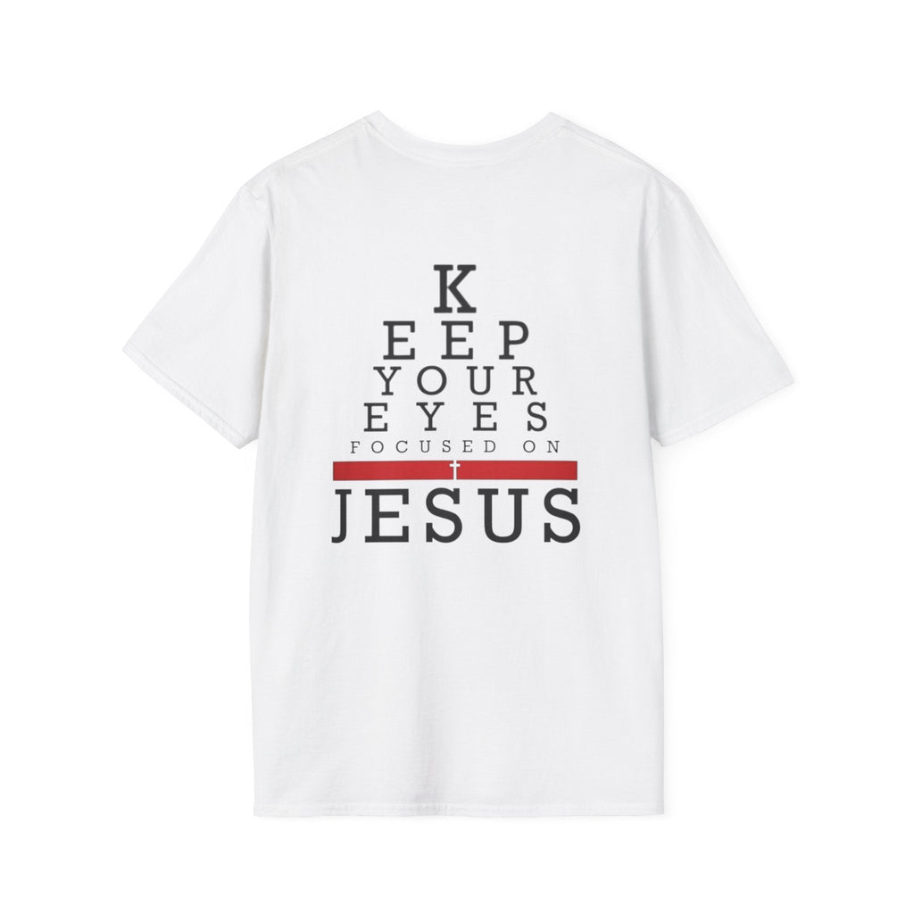 Keep Your Eyes Focused on Jesus T-shirt - Eye Chart Christian T-shirt - Faith Apparel Printify
