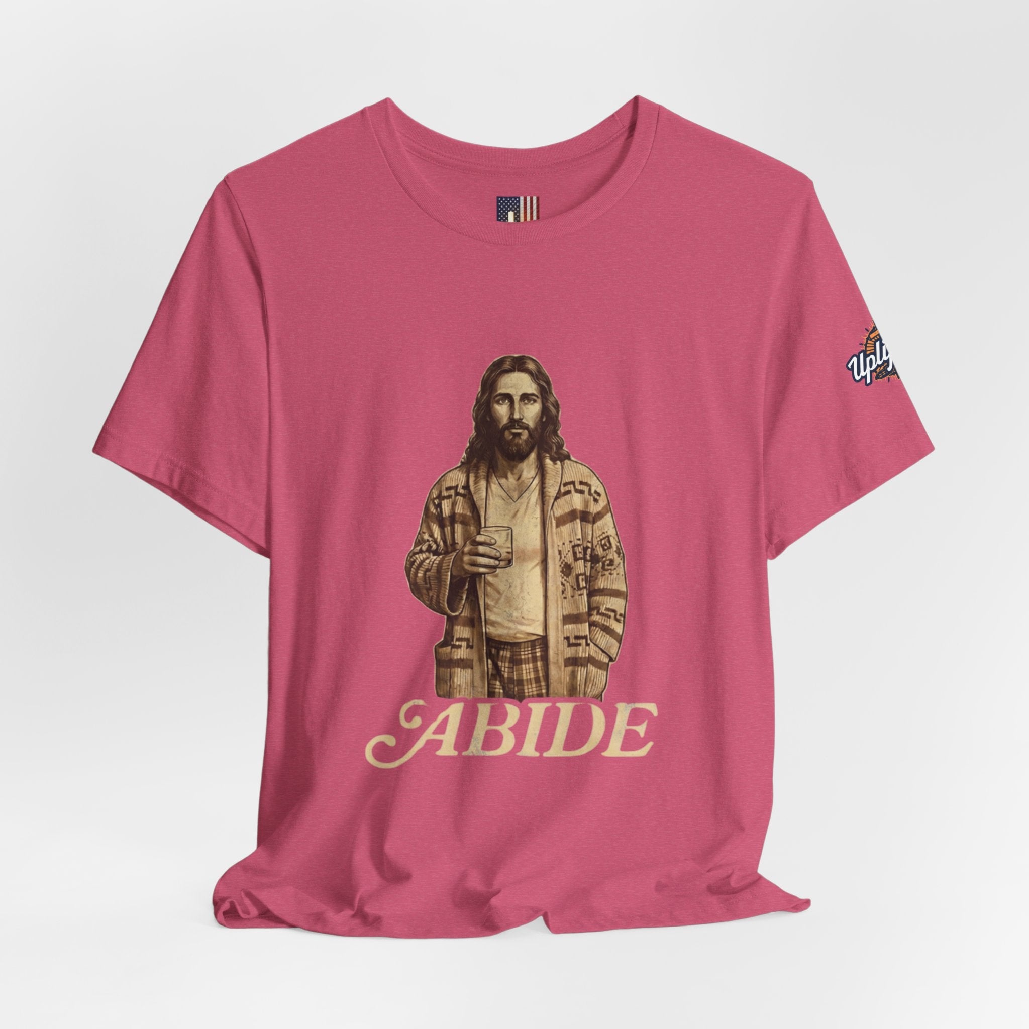 Abide Vintage Jesus Tee — "The Dude" Graphic Christian T-Shirt Printify