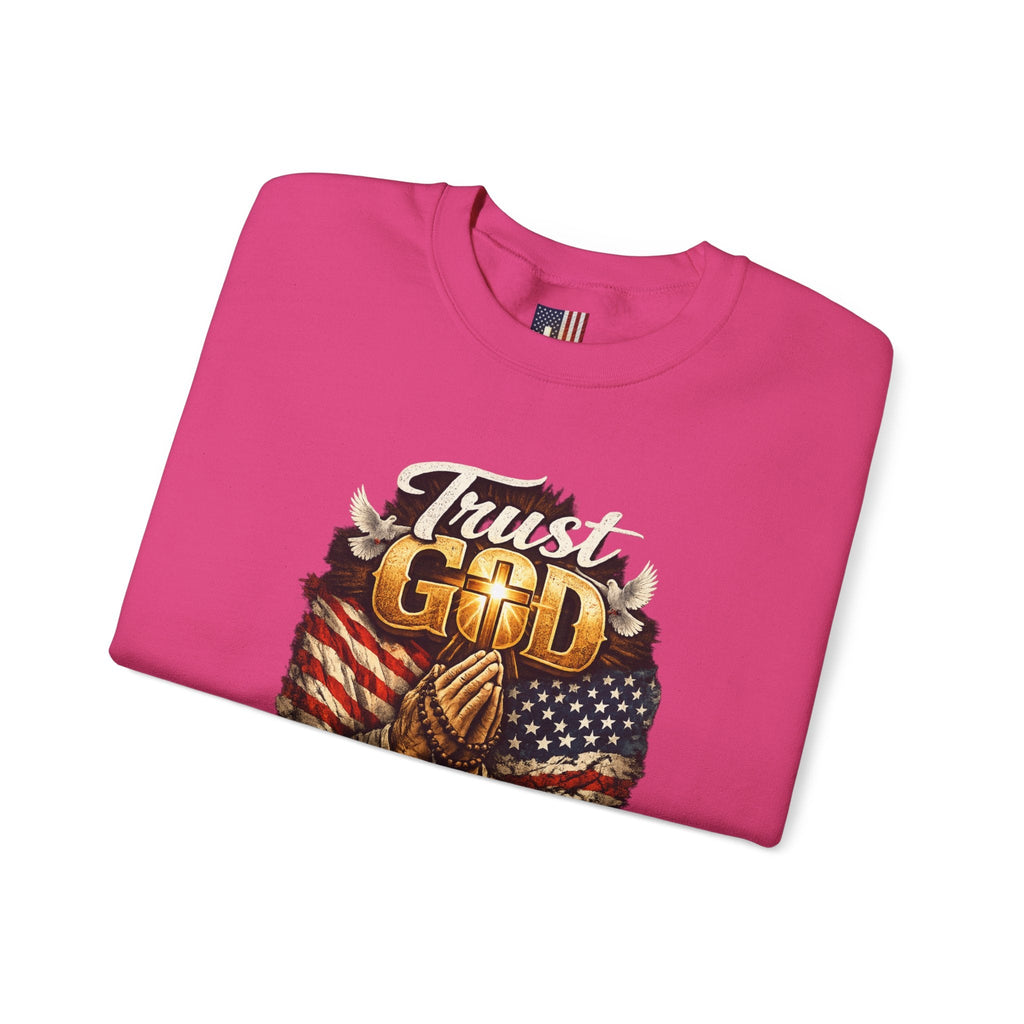 Trust God Not Government Sweatshirt — Vintage Patriotic Christian Sweatshirt Printify
