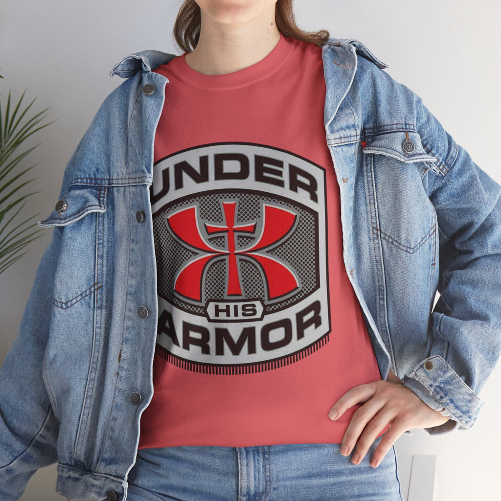 Under HIS Armor Christian T-Shirt — Faith-Inspired Under Armour Style Printify