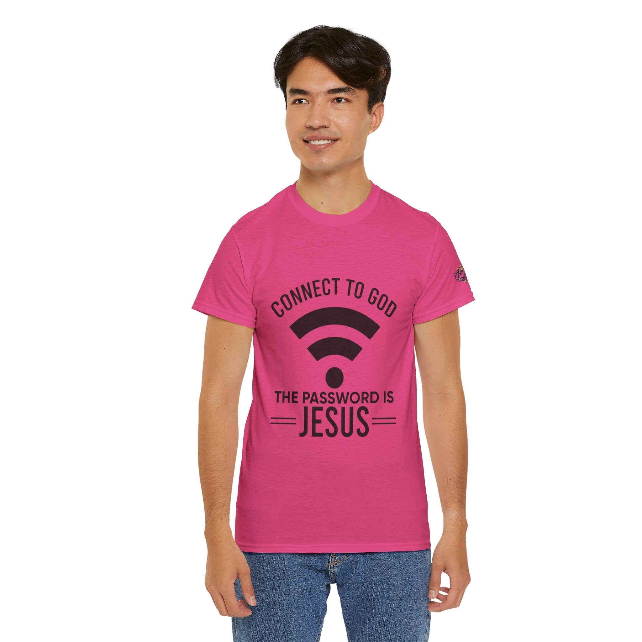 Connect to God T-shirt - WIFI Password is Jesus - Funny Christian Faith T-shirt Printify
