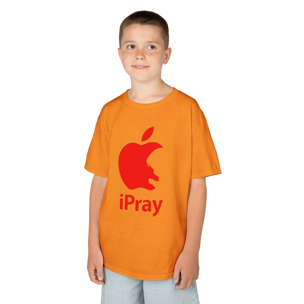 Kids Graphic Tee — Red iPray Logo Prayer Shirt for Children Printify