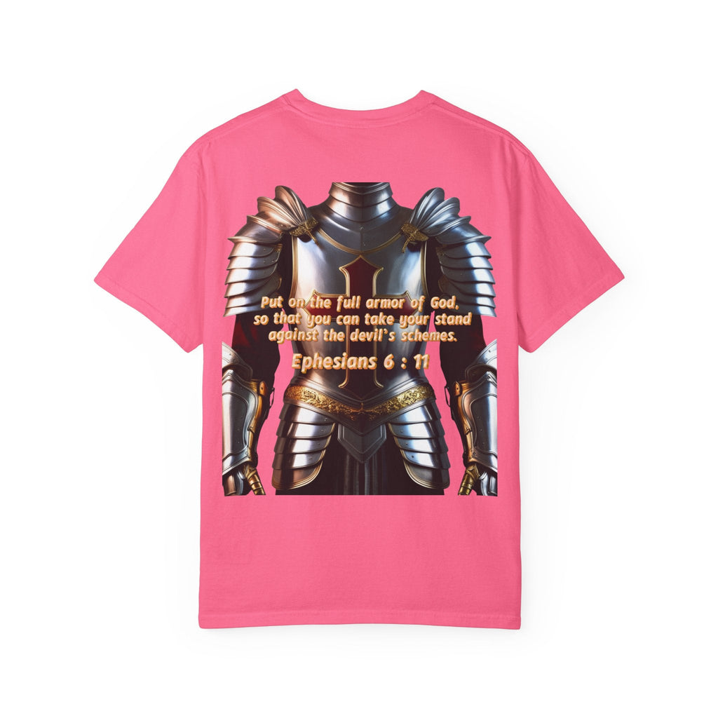 Religious Graphic Armor Of God Design - Unisex Garment-Dyed T-shirt Printify