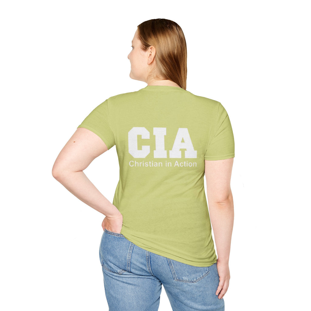 CIA Christian in Action T-shirt - Funny Faith Parody T-shirt - Mission Ready Apparel Printify