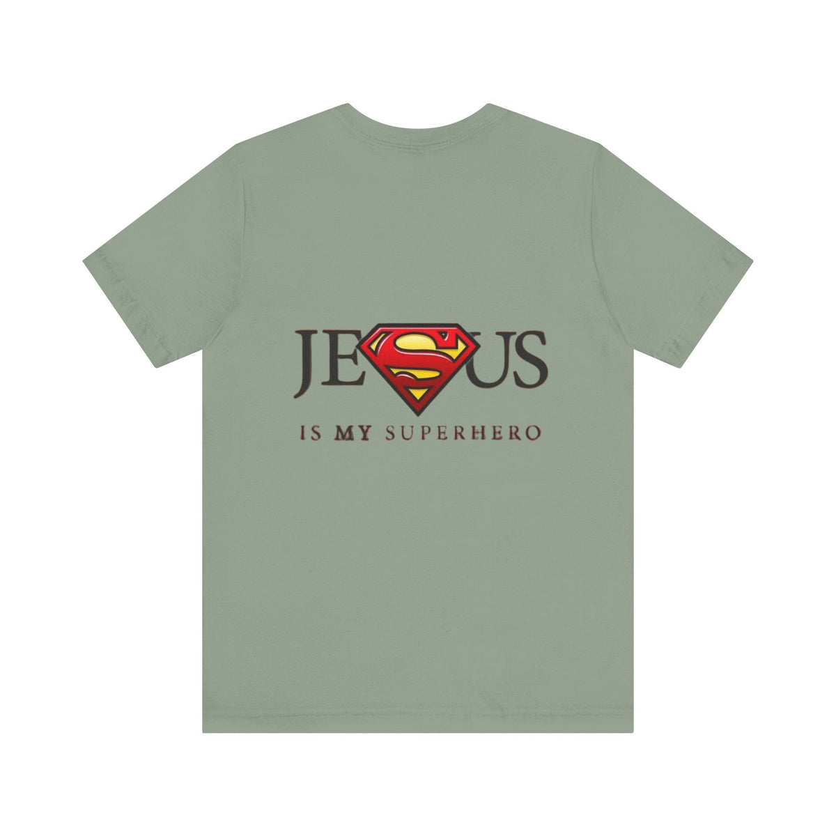 Jesus Is My Superhero T-Shirt — Faith-Based Superman-Inspired Tee Printify