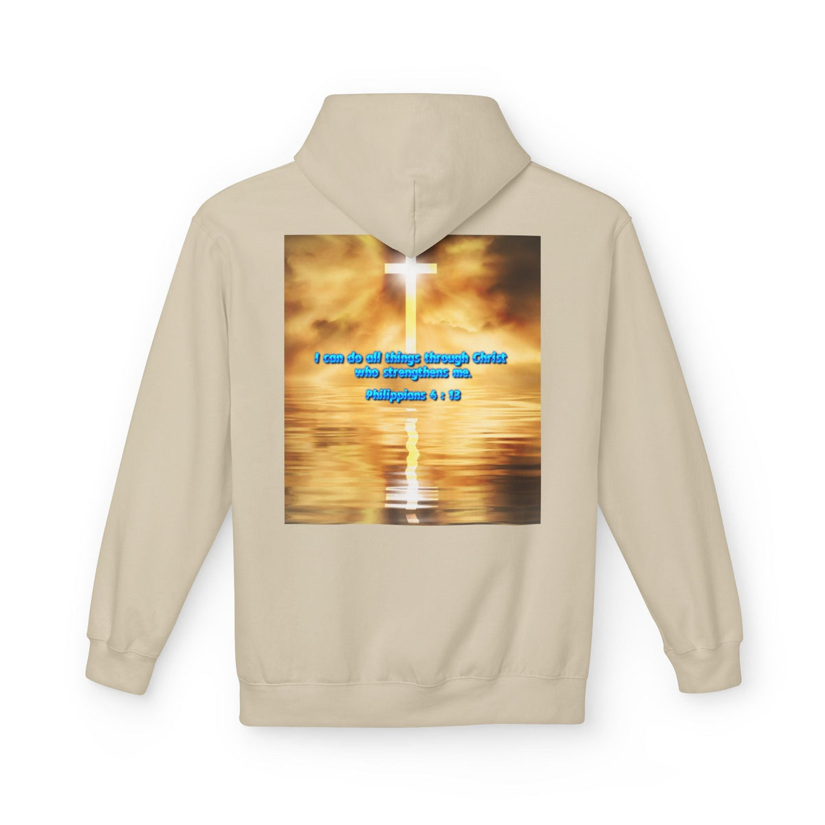Hoodie - Philippians 4 : 13 Bible Verse Religious Design Printify