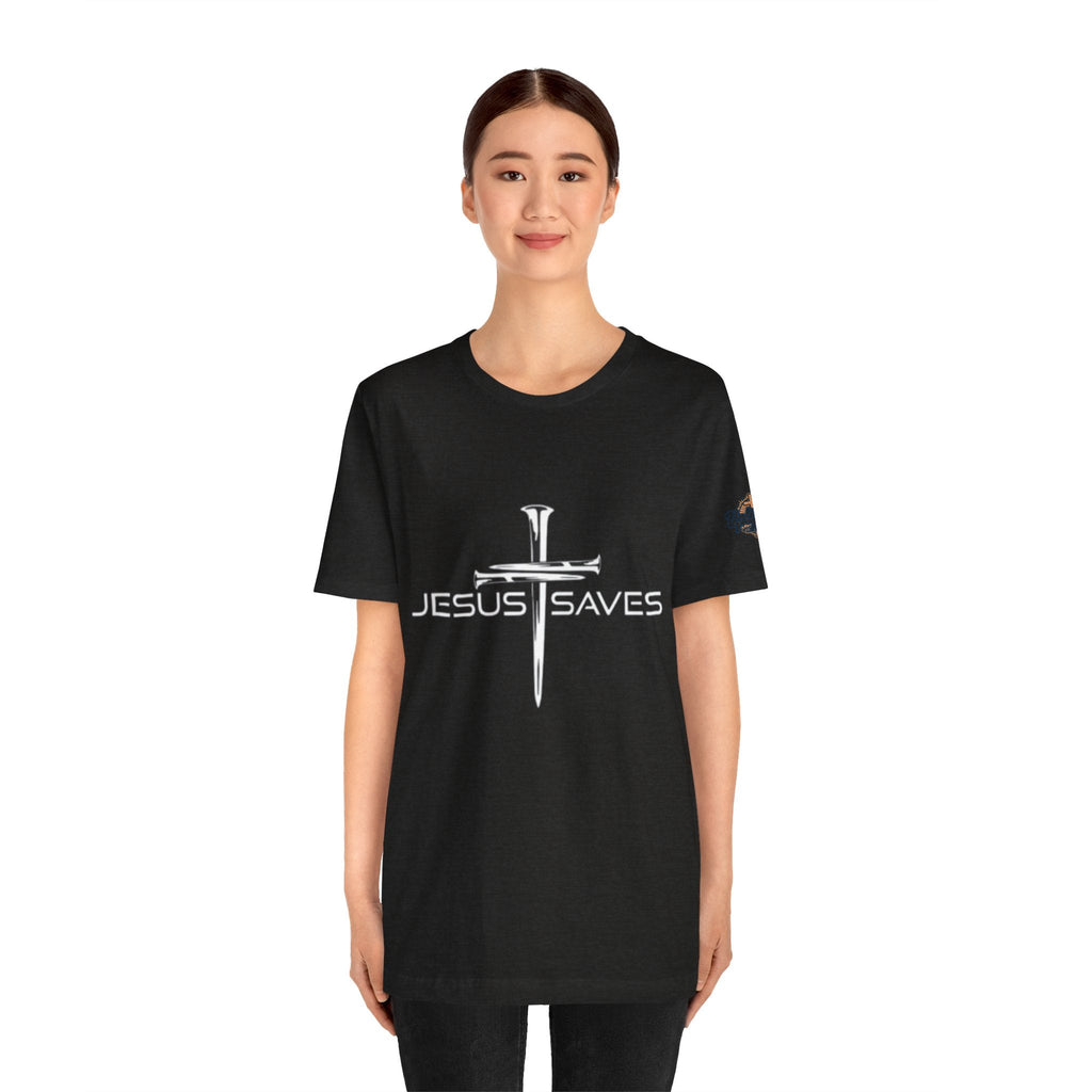 Copy of Jesus Saves T-shirt – 3 Nails Crucifix Cross Christian T-shirt for Redemption Faith & Bold Salvation Printify
