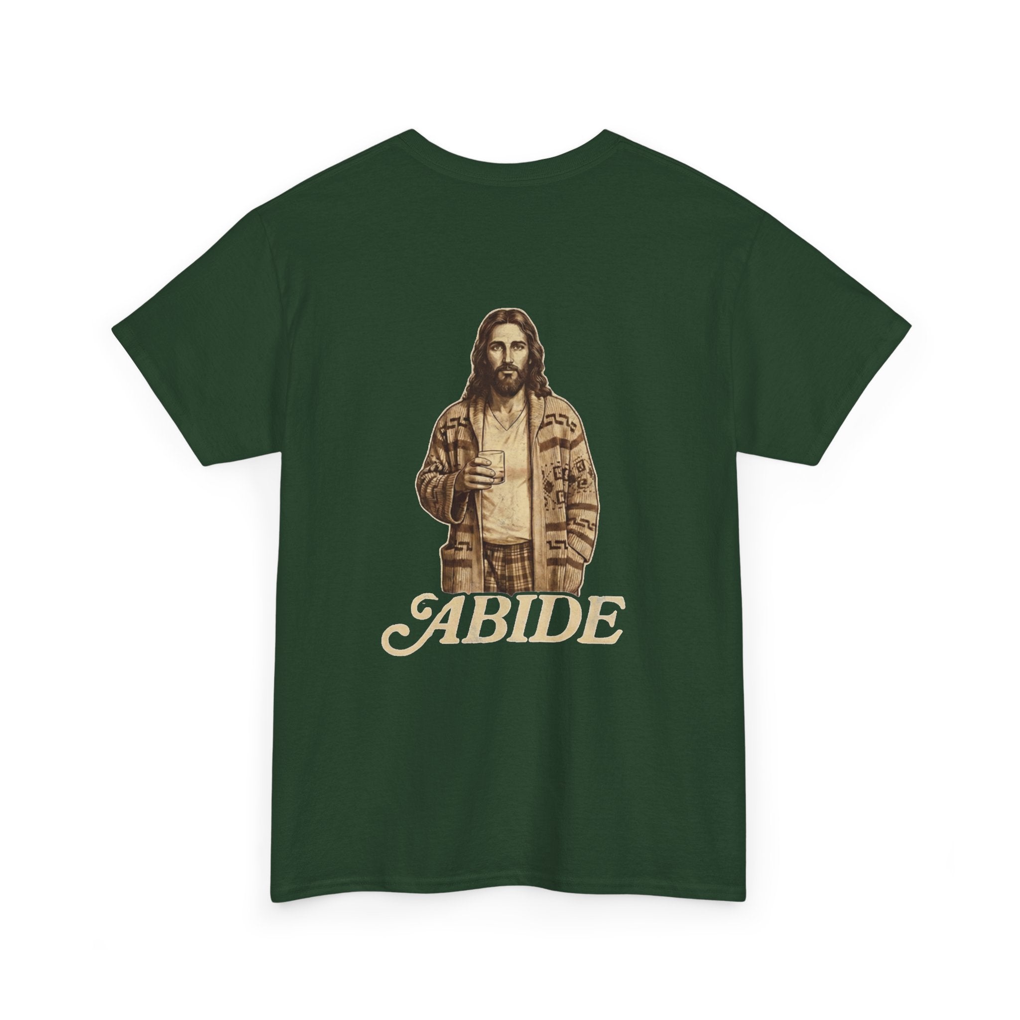 Abide Vintage Jesus Tee — "The Dude" Graphic Christian T-Shirt Printify