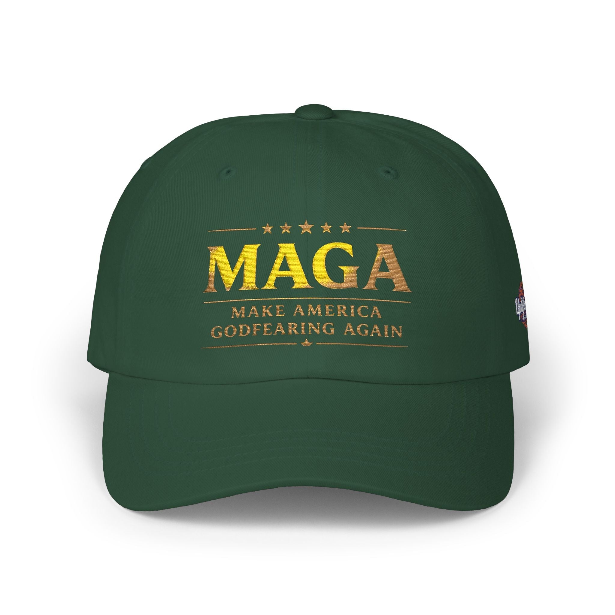 Dad Cap — "MAGA: Make America Godfearing Again" Embroidered Hat Printify