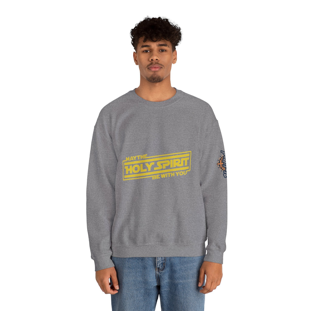 May the Holy Spirit Be With You Sweatshirt - Christian Star Wars Parody Sweatshirt Printify