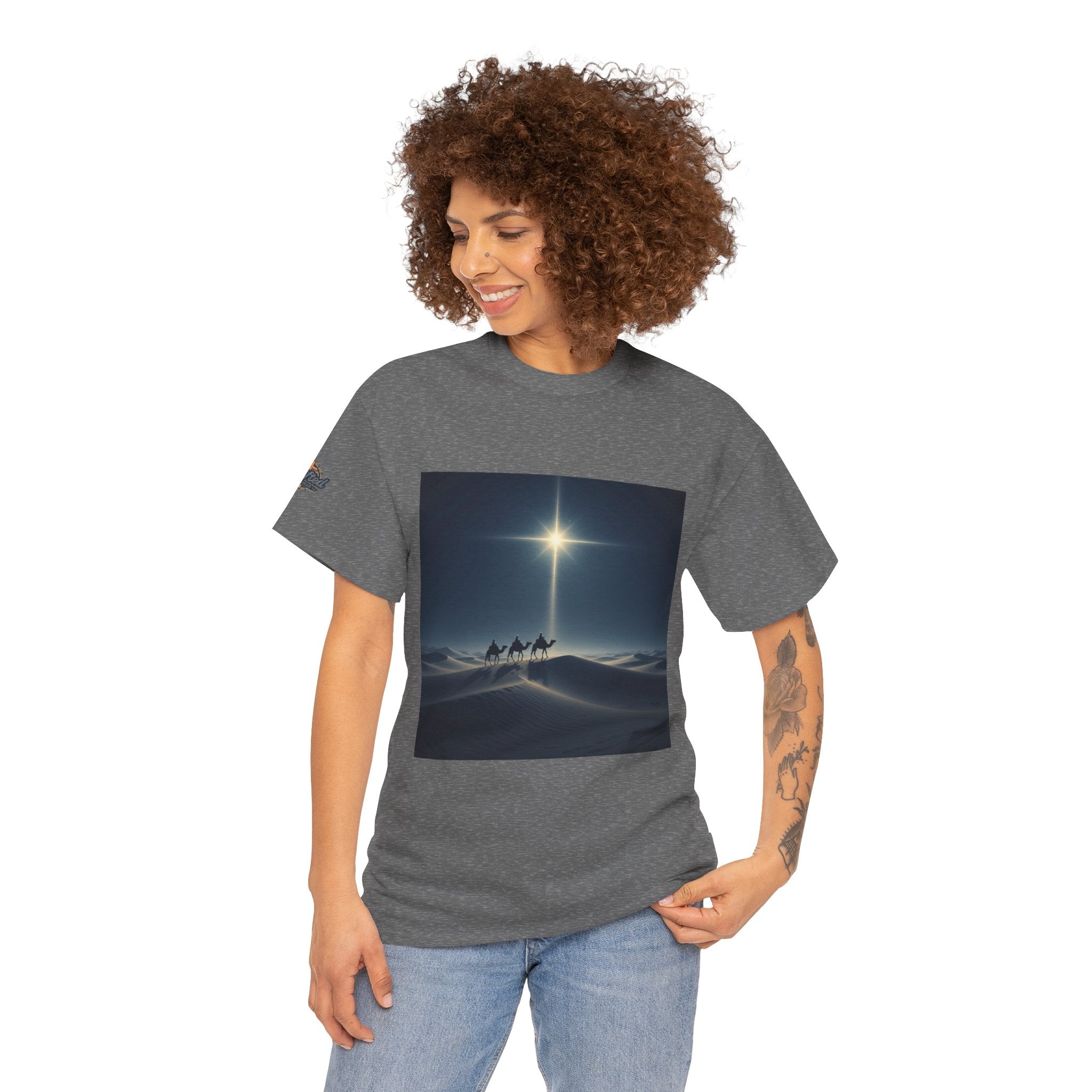 3 Wise Men T-shirt – Magi Camels Nativity Journey Christian Christmas T-shirt for Epiphany Faith & Holy Night Printify