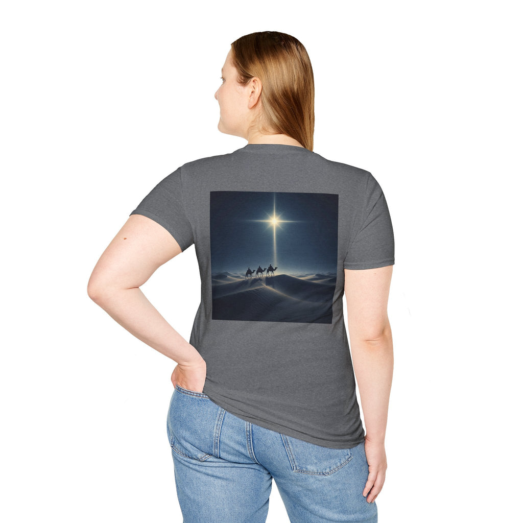 3 Wise Men T-shirt – Magi Camels Nativity Journey Christian Christmas T-shirt for Epiphany Faith & Holy Night Printify