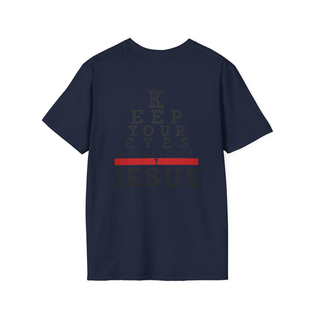 Keep Your Eyes Focused on Jesus T-shirt - Eye Chart Christian T-shirt - Faith Apparel Printify