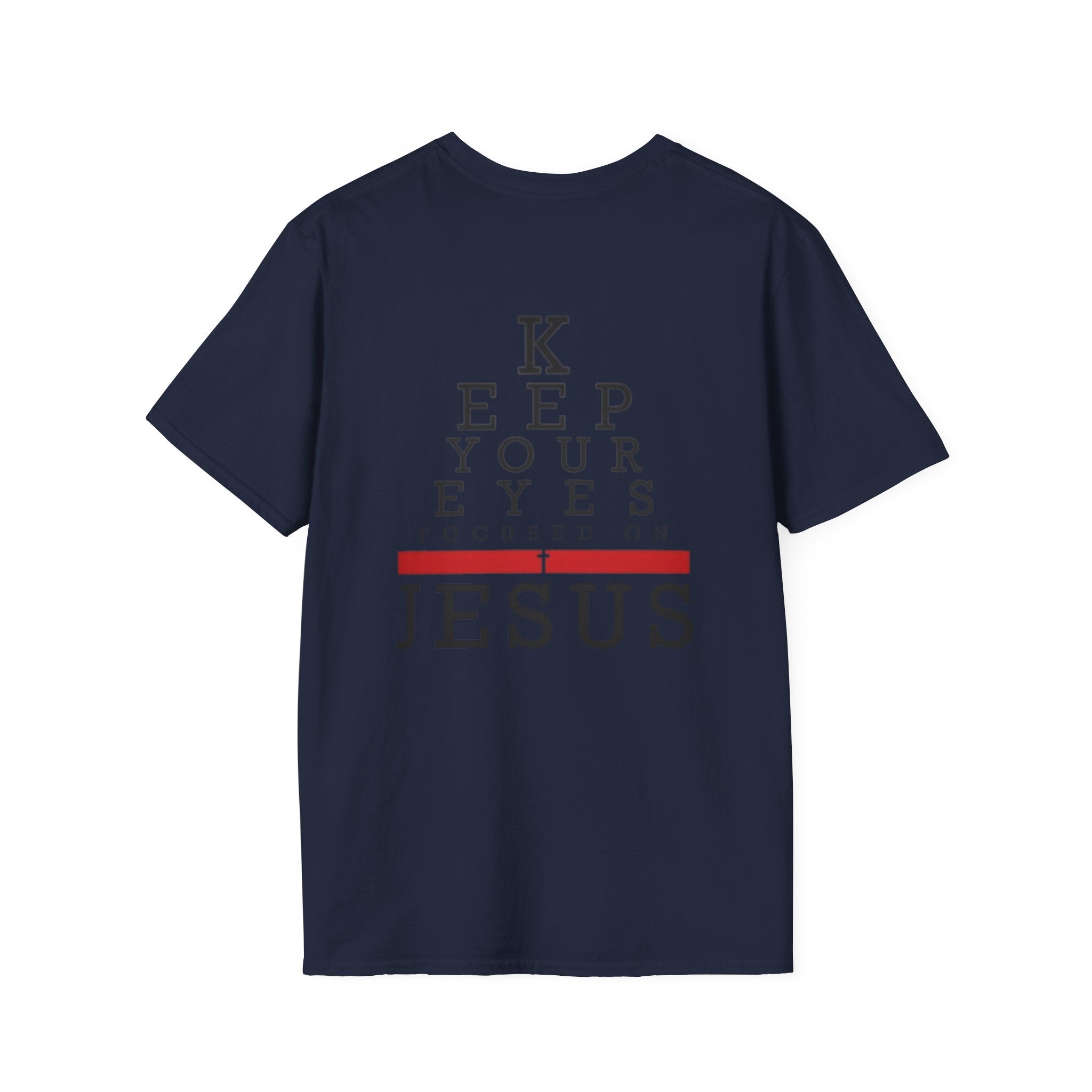 Keep Your Eyes Focused on Jesus T-shirt - Eye Chart Christian T-shirt - Faith Apparel Printify