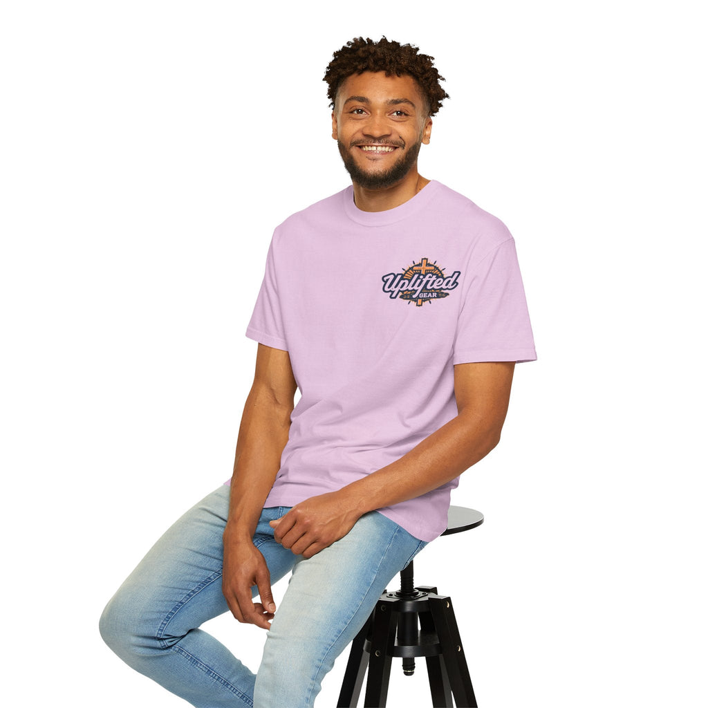 Religious Graphic Tee with Armor Of God Design - Unisex Garment-Dyed T-shirt Printify
