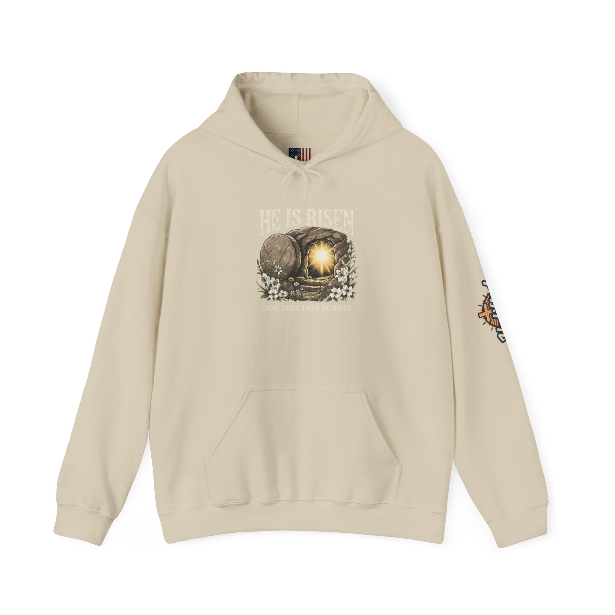 He Is Risen Hoodie — Jesus Christ Resurrection Easter Hoodie Printify