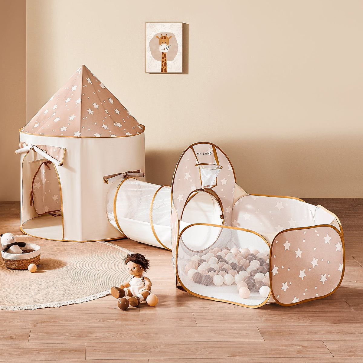 Tiny Land® Adventure 3-in-1 Play Tunnel  & Ocean Ball Set Tiny Land INC