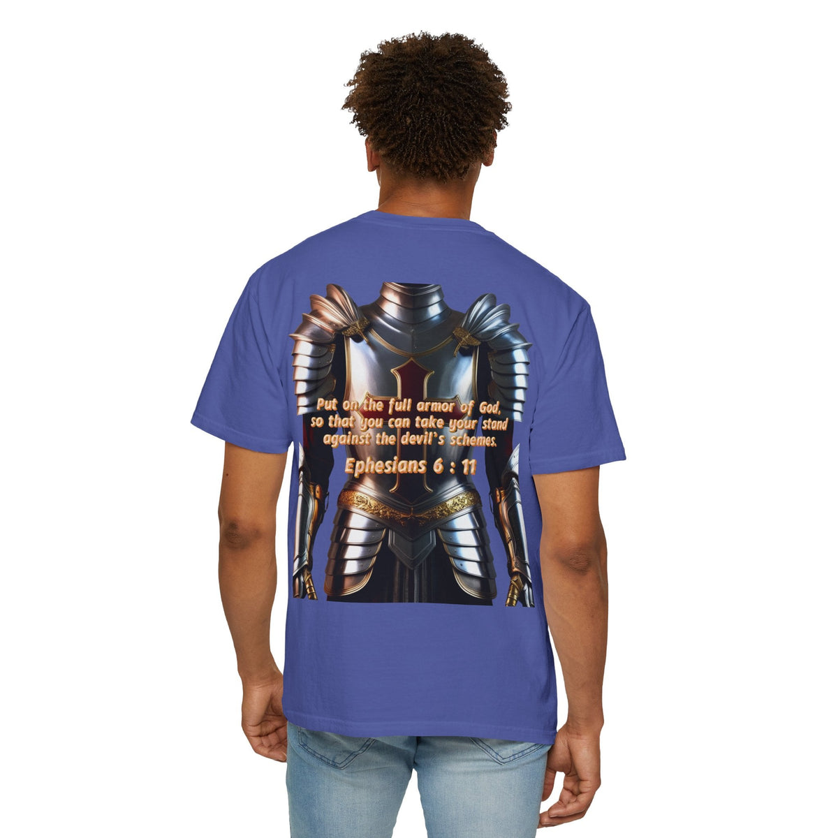 Religious Graphic Armor Of God Design - Unisex Garment-Dyed T-shirt Printify