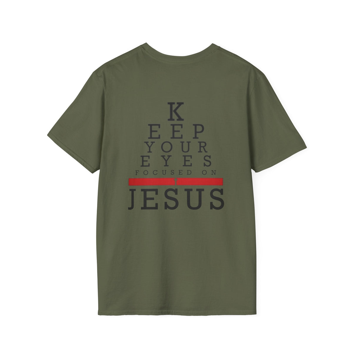 Keep Your Eyes Focused on Jesus T-shirt - Eye Chart Christian T-shirt - Faith Apparel Printify