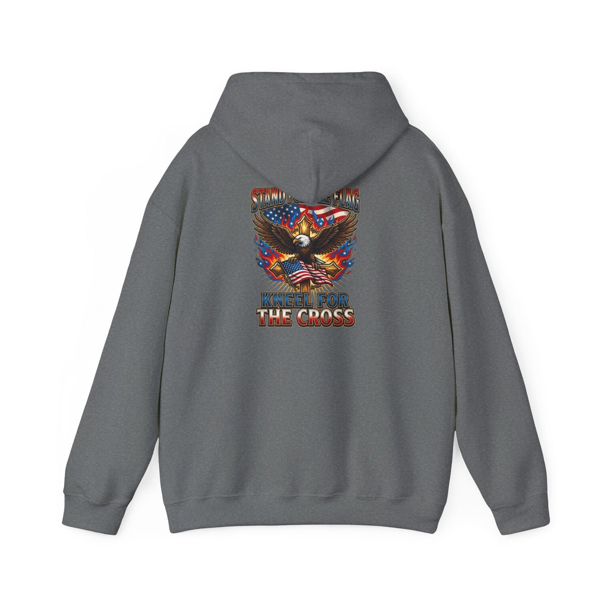 Stand for the Flag Kneel for the Cross Hoodie | Patriotic Eagle Hoodie Printify