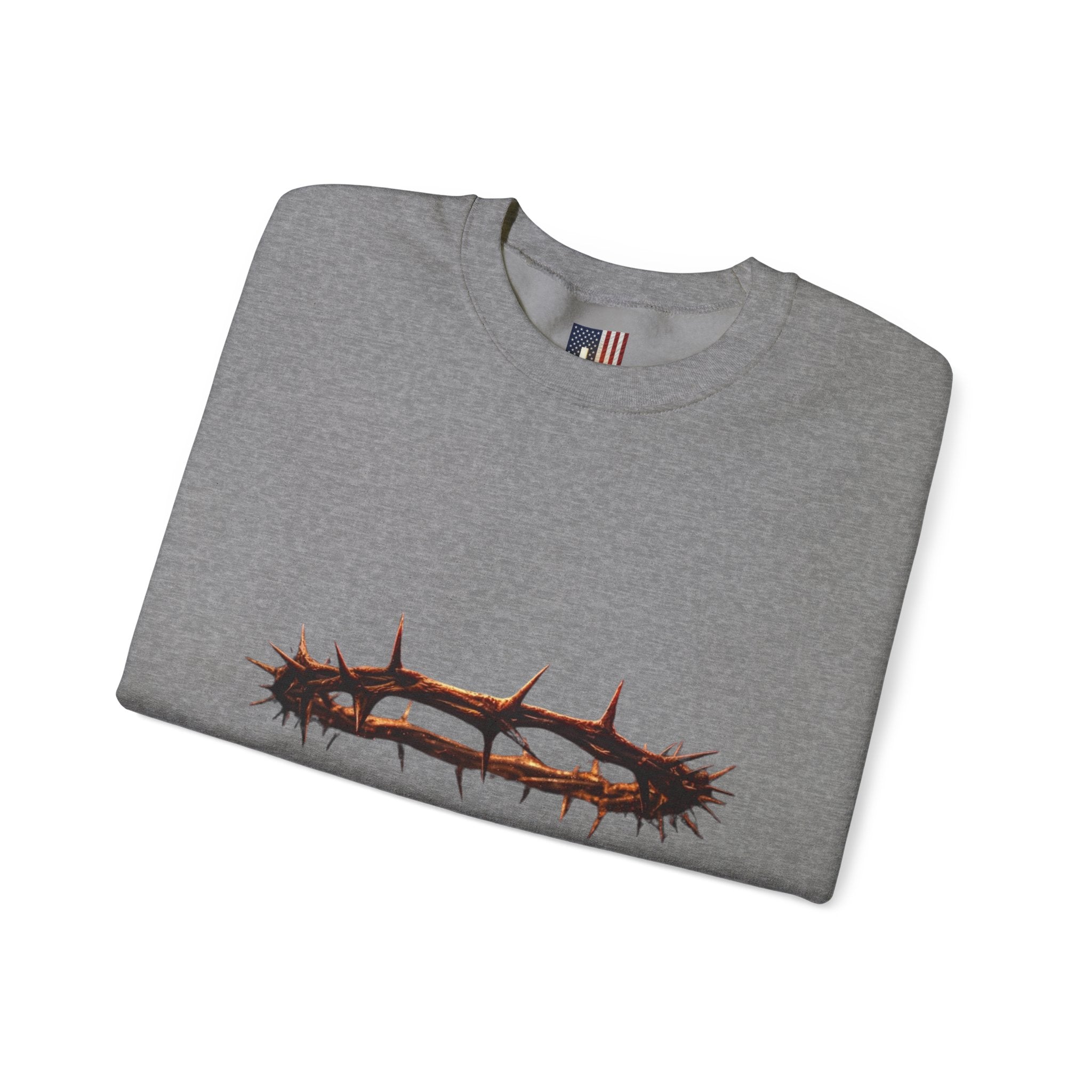 It Is Finished Crown of Thorns Sweatshirt — Christian John 19:30 Faith Sweatshirt Printify