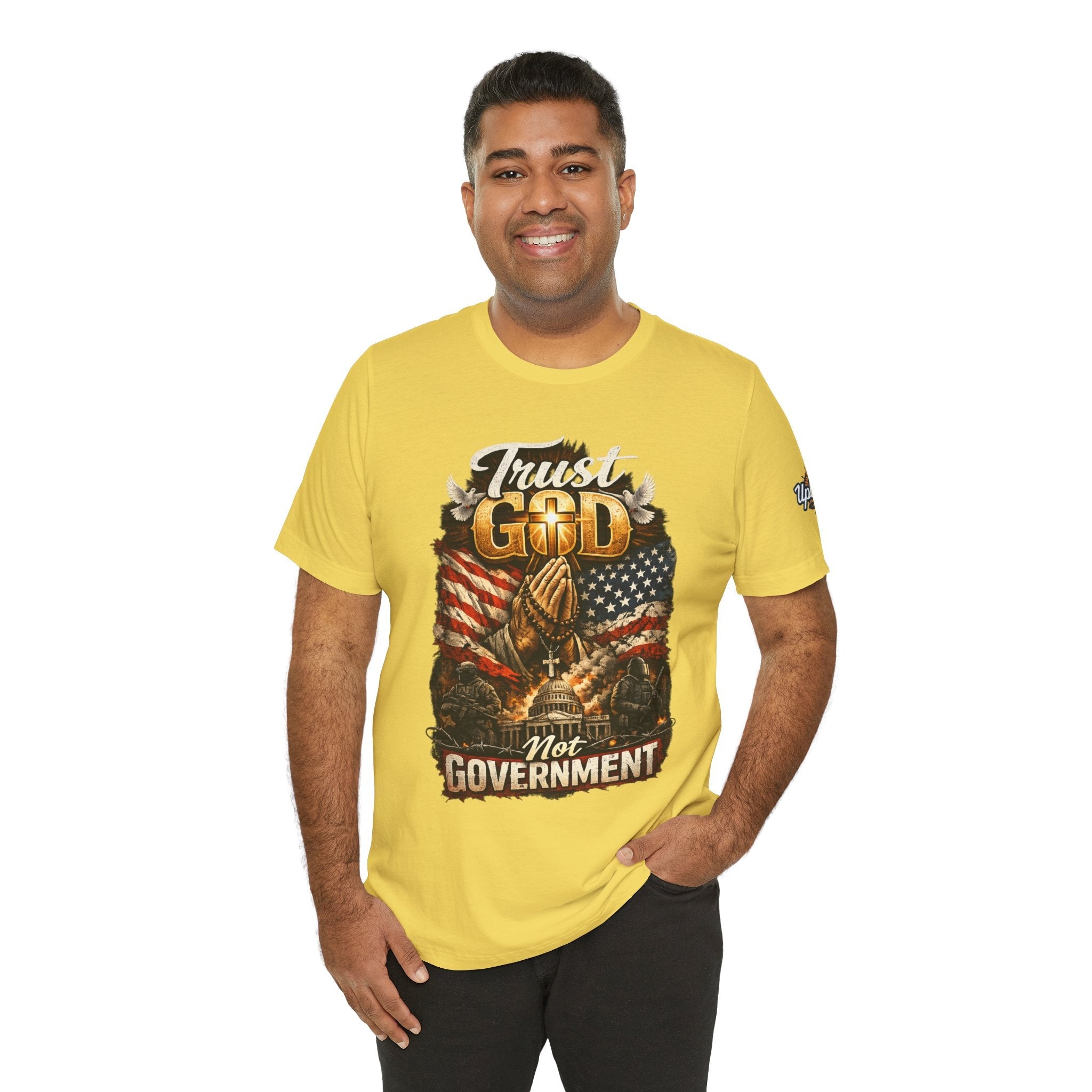 Trust God Not Government T-Shirt — Vintage Patriotic Christian Tee Printify