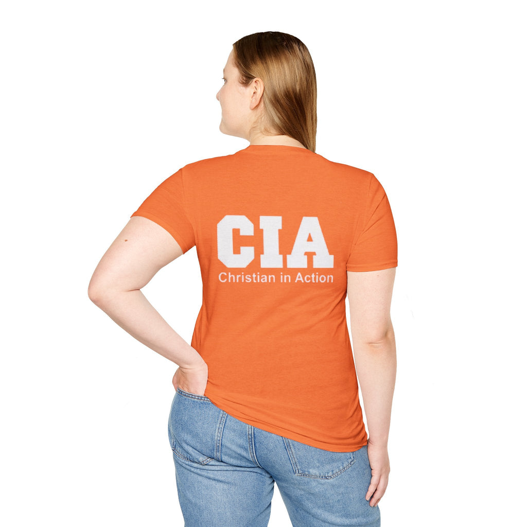 CIA Christian in Action T-shirt - Funny Faith Parody T-shirt - Mission Ready Apparel Printify