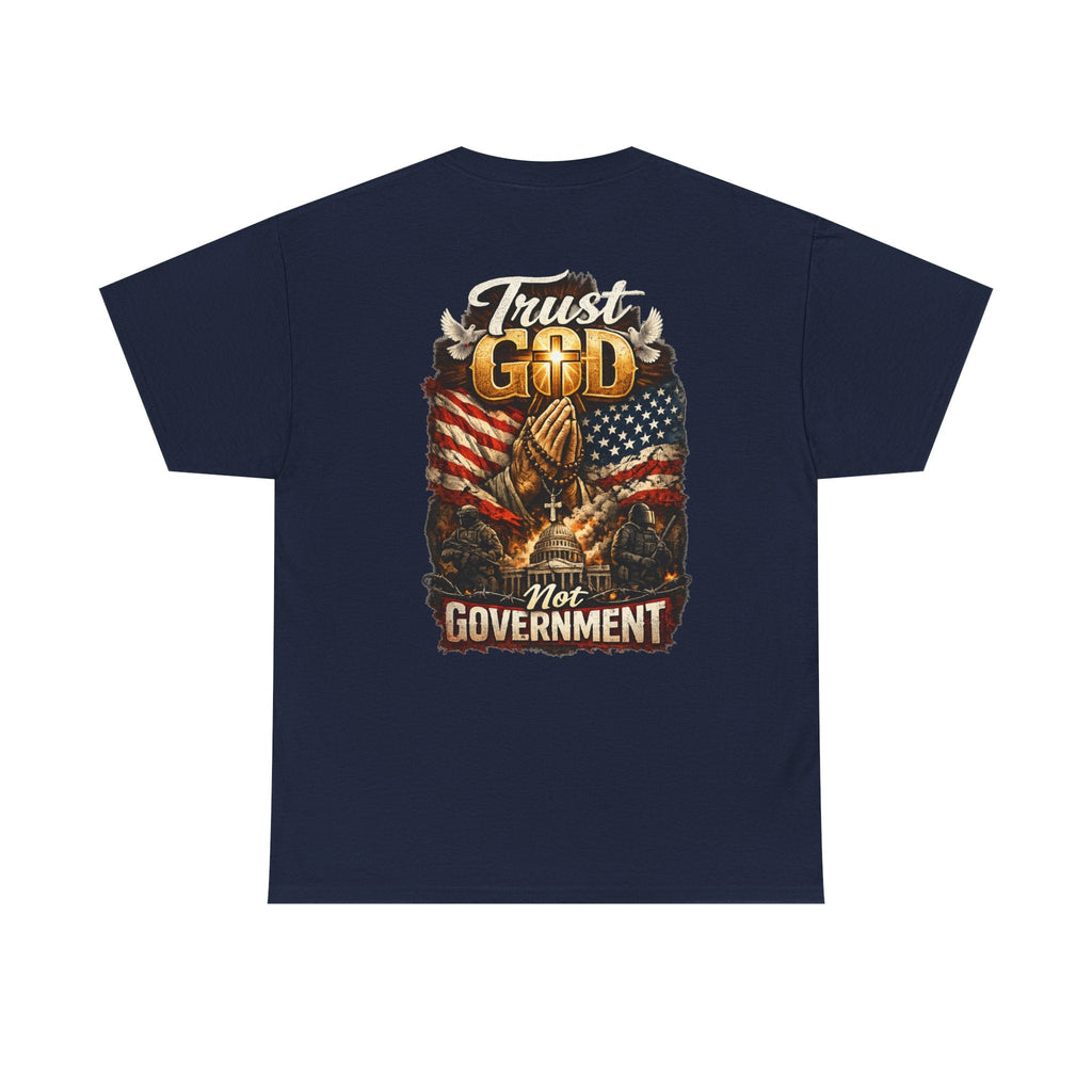 Trust God Not Government T-Shirt — Vintage Patriotic Christian Tee Printify