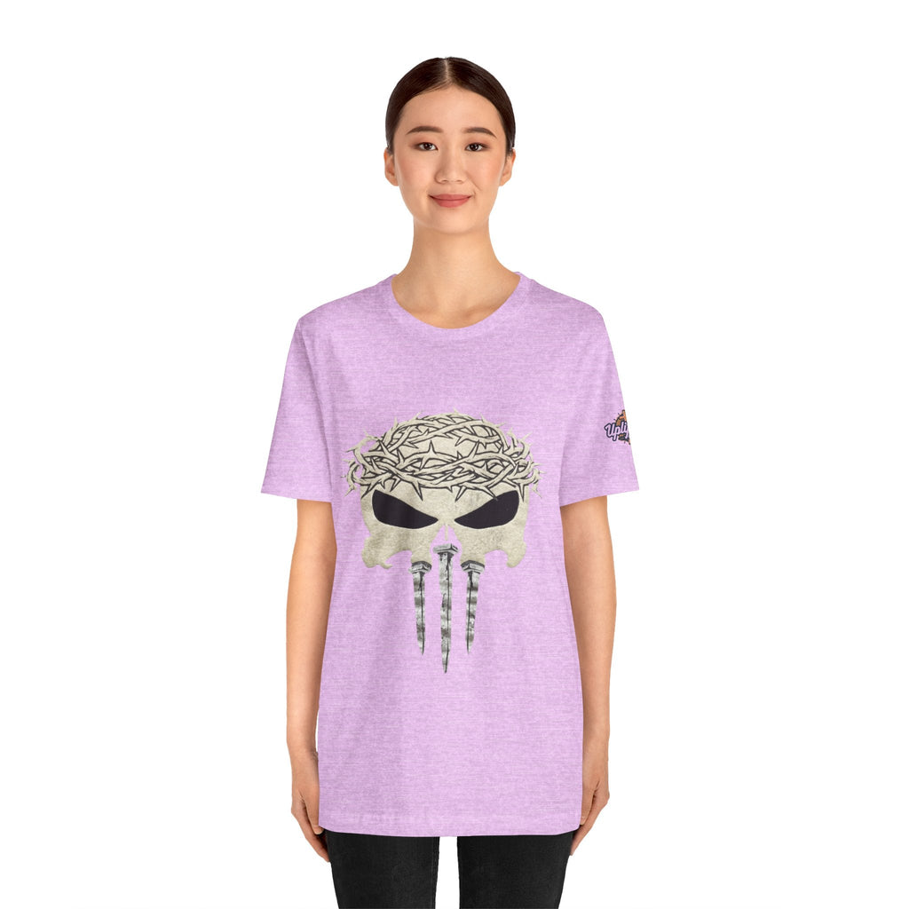 Christian Skull T-shirt - Crown of Thorns & Nails - Warrior Faith T-shirt Printify