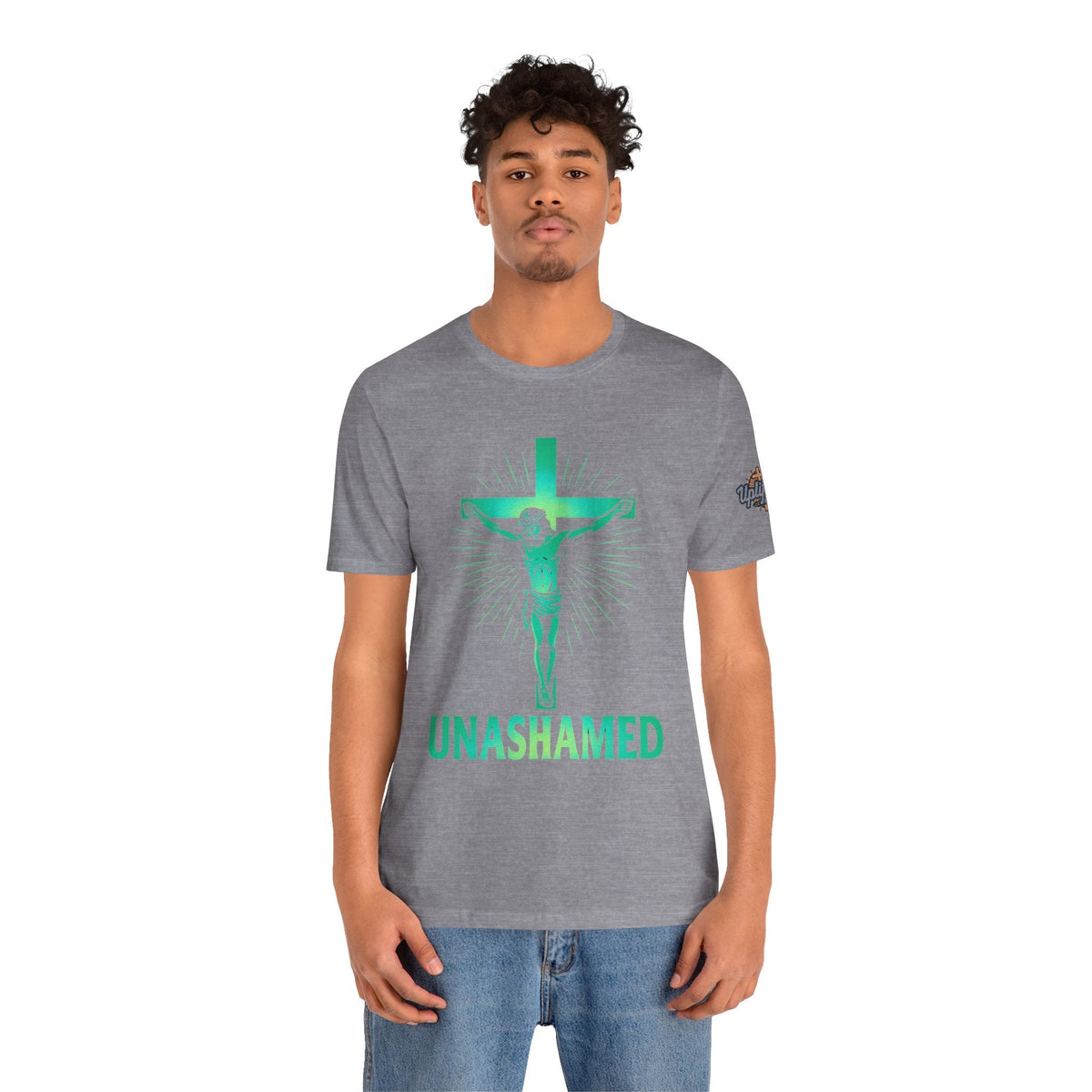 Unashamed T-shirt – Romans 1:16 Crucifixion Christian t-shirt for Bold Unwavering Faith Printify