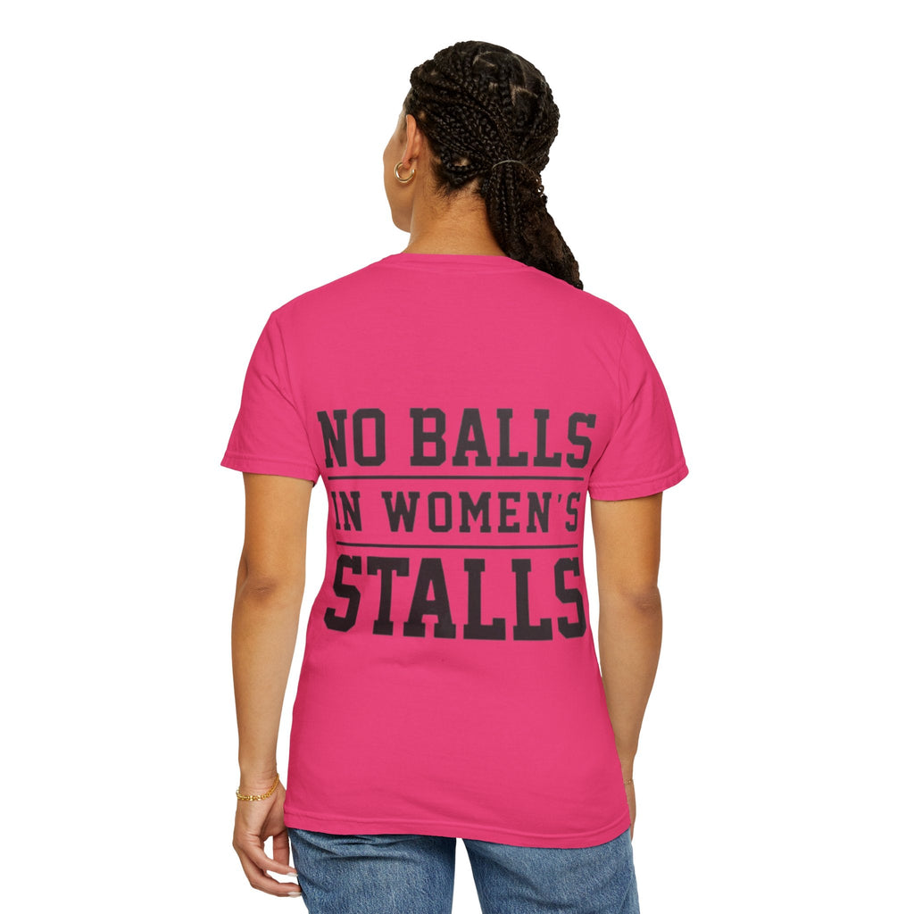 No Balls in Women’s Stalls Graphic Tee — Uplifted Sports Vibe T-Shirt Printify