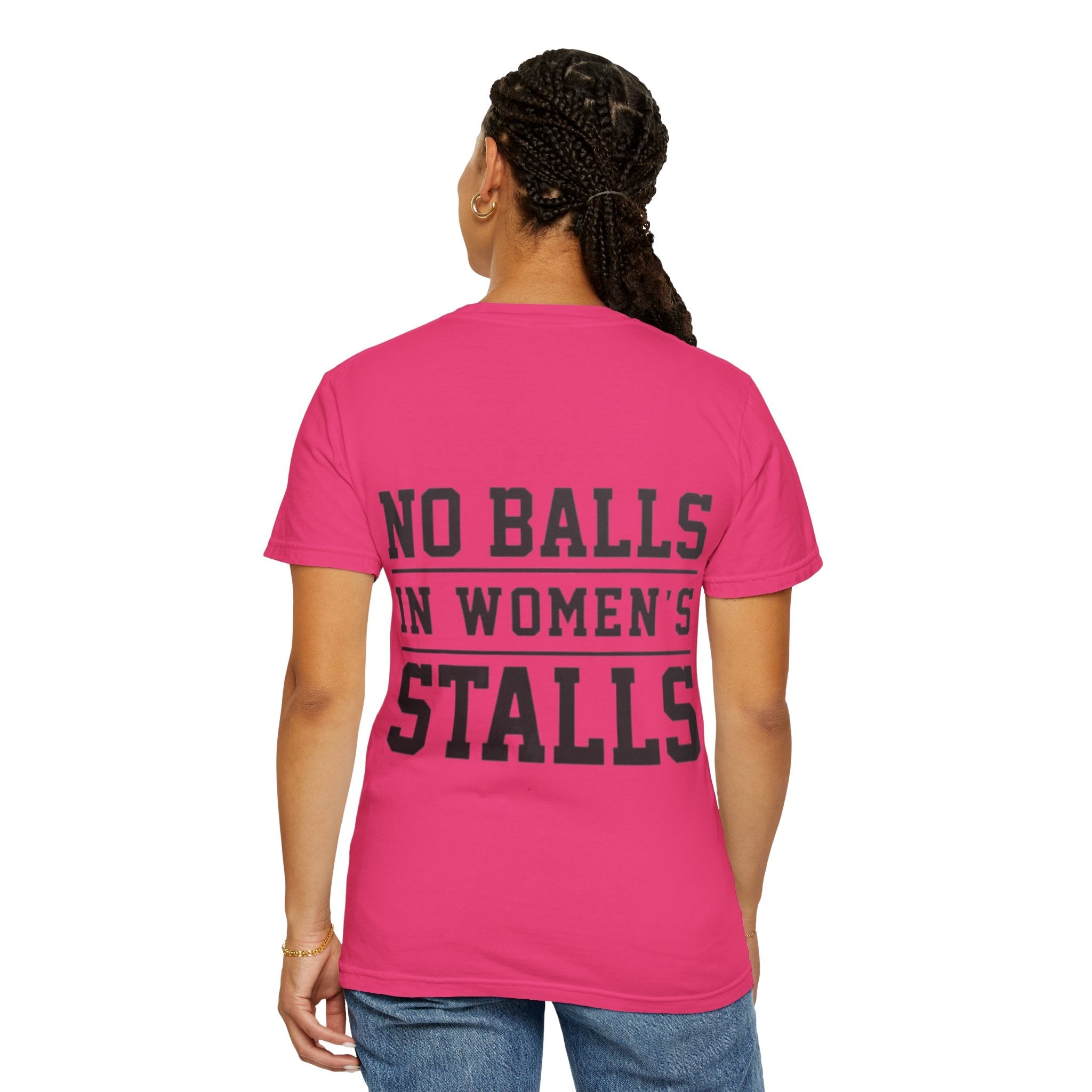 No Balls in Women’s Stalls Graphic Tee — Uplifted Sports Vibe T-Shirt Printify