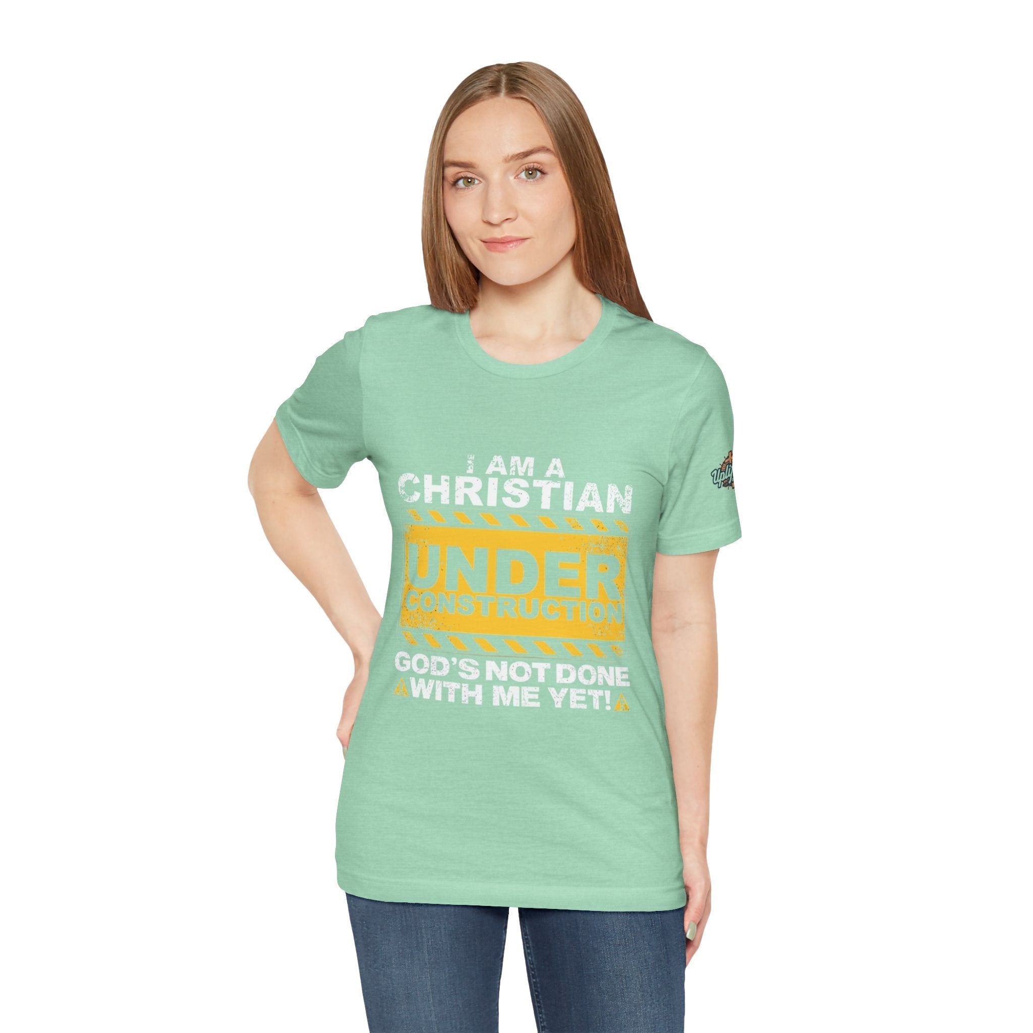 Christian Under Construction T-shirt | God Is Not Done With Me Yet T-shirt Printify