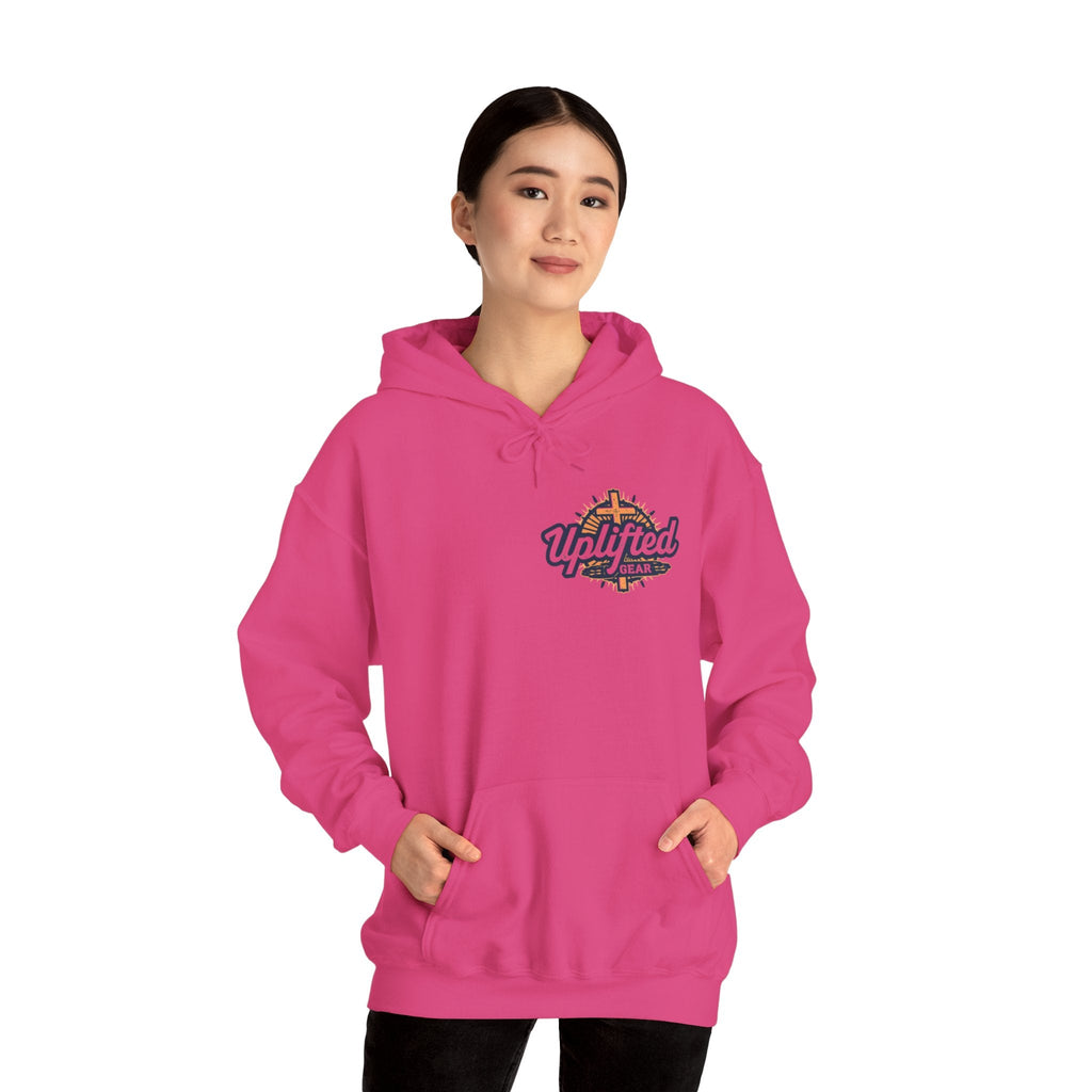 ✨ Chosen. Loved. Redeemed. – Elegant Christian Hoodie | Gold Foil Faith Tee | Subtle Cross & Heart Design | Inspirational Bible Verse Apparel by Uplifted Gear Printify