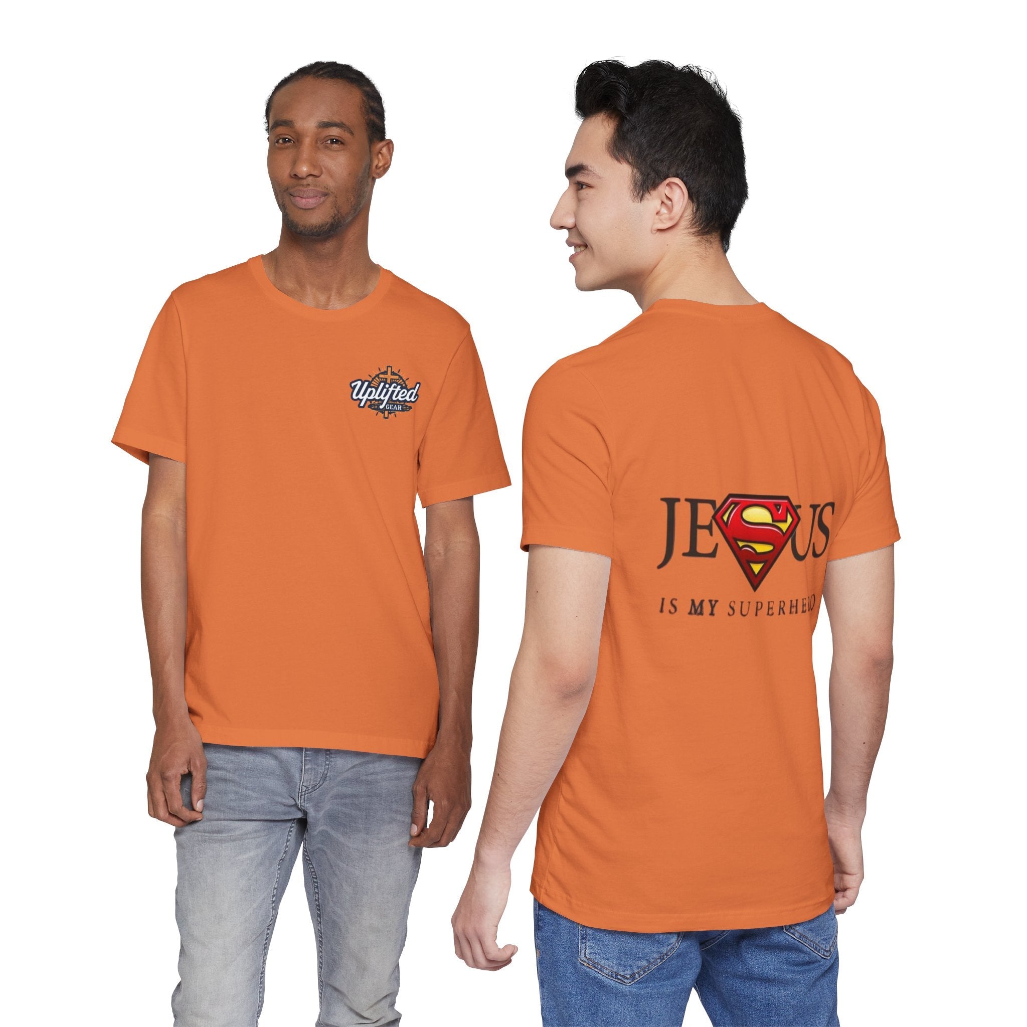 Jesus Is My Superhero T-Shirt — Faith-Based Superman-Inspired Tee Printify