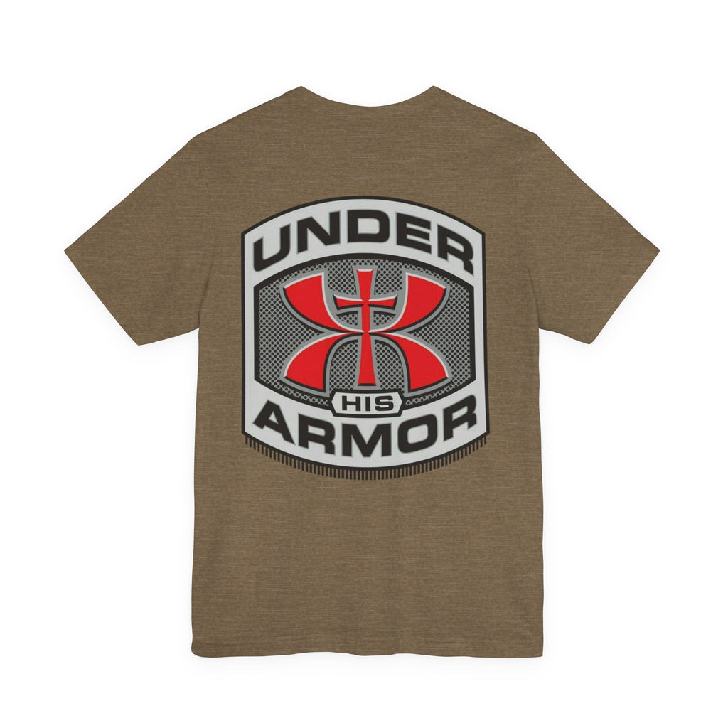 Under HIS Armor Christian T-Shirt — Faith-Inspired Under Armour Style Printify