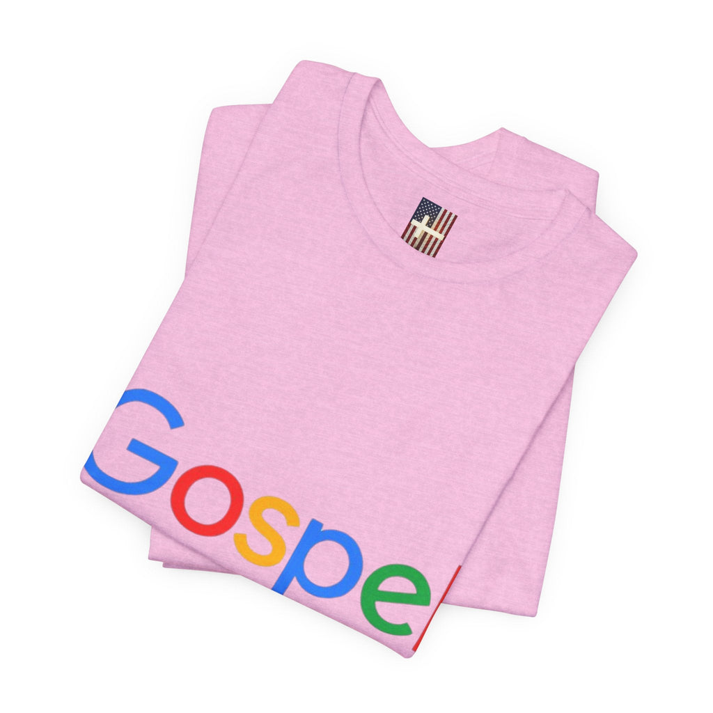 Gospel Graphic Tee — "Gospel" Colorful Logo Christian T-Shirt Printify