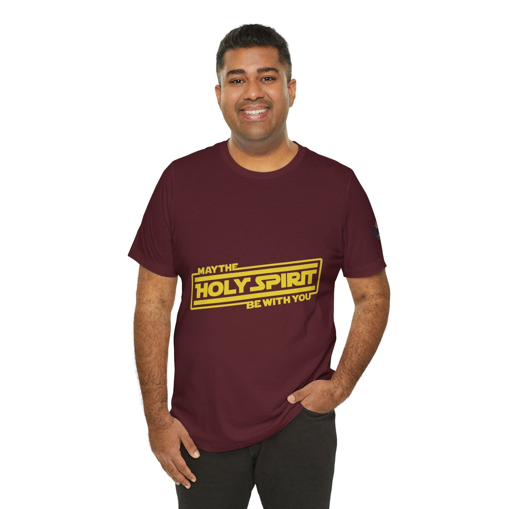 May the Holy Spirit Be With You T-shirt - Christian Star Wars Parody T-shirt Printify